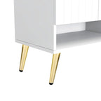 Wooden Modern Shoe Cabinet with Doors and Adjustable Shelves