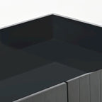 Wooden Modern Shoe Cabinet with Doors and Adjustable Shelves