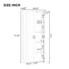 Storage Cabinet with 2 Doors for Bathroom, Office, Adjustable Shelf