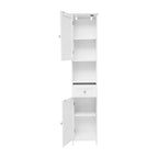 Freestanding Bathroom Tall Linen Tower Storage Organizer with Shelves