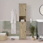 Freestanding Bathroom Tall Linen Tower Storage Organizer with Shelves