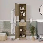 Freestanding Bathroom Tall Linen Tower Storage Organizer with Shelves