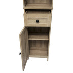 Freestanding Bathroom Tall Linen Tower Storage Organizer with Shelves