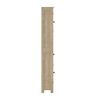 Freestanding Bathroom Tall Linen Tower Storage Organizer with Shelves