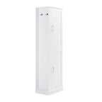 Freestanding Storage Cabinet with Hook and Adjustable Shelf