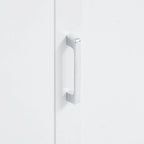 Freestanding Storage Cabinet with Hook and Adjustable Shelf