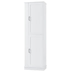 Freestanding Storage Cabinet with Hook and Adjustable Shelf