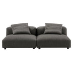 Solace 2-Piece Modular Upholstered Fabric Sofa