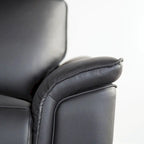 Furniture of America Marty Modern Leather Match Manual Reclining Sofa with Flared Padded Arms