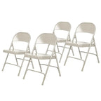 Hampden Furnishings Bernadine Collection Metal Round-Backed Folding Chair, Pack of 4