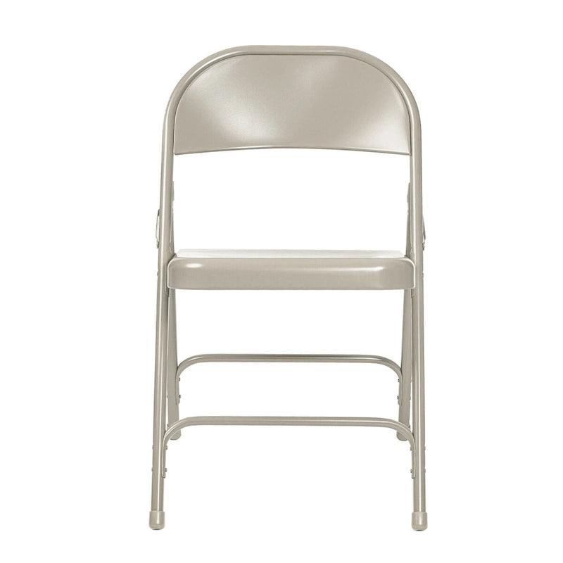 Hampden Furnishings Bernadine Collection Metal Round-Backed Folding Chair, Pack of 4