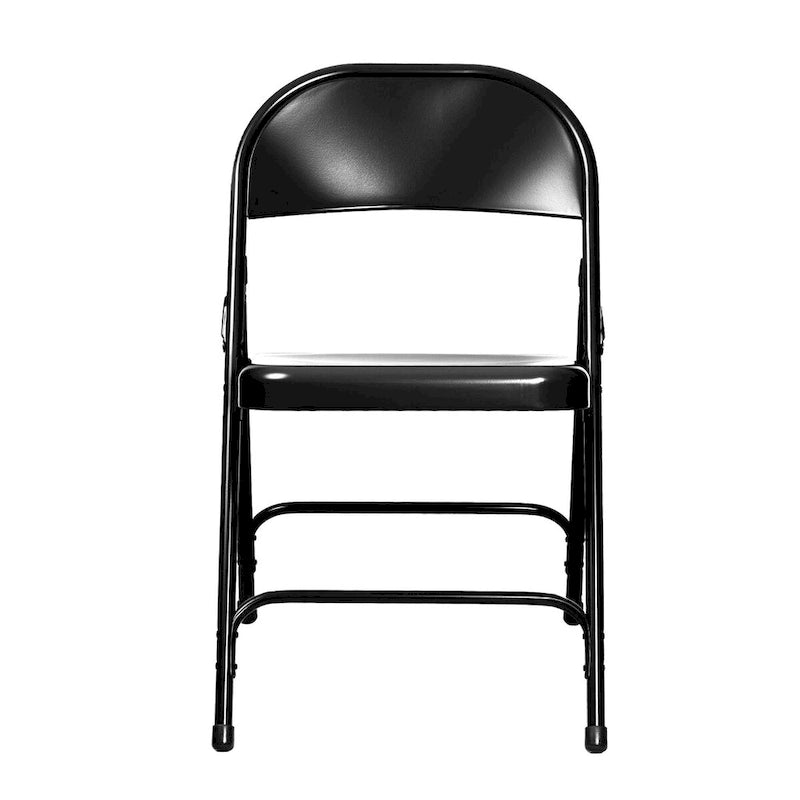 Hampden Furnishings Bernadine Collection Metal Round-Backed Folding Chair, Pack of 4