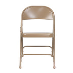 Hampden Furnishings Bernadine Collection Metal Round-Backed Folding Chair, Pack of 4
