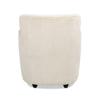 Wolffe 32 Transitional Faux Fur Upholstered Curved Arm Accent Chair