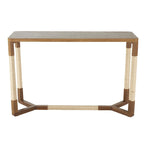 Wooden Console Table with Rope Wrapped Frame - Brown - Roche River Decor