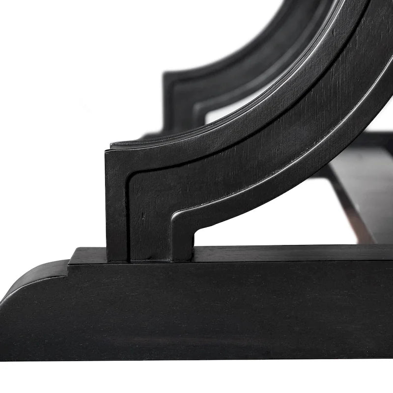 Furniture of America Kieran Farmhouse 5-Piece Black Wooden Dining Set