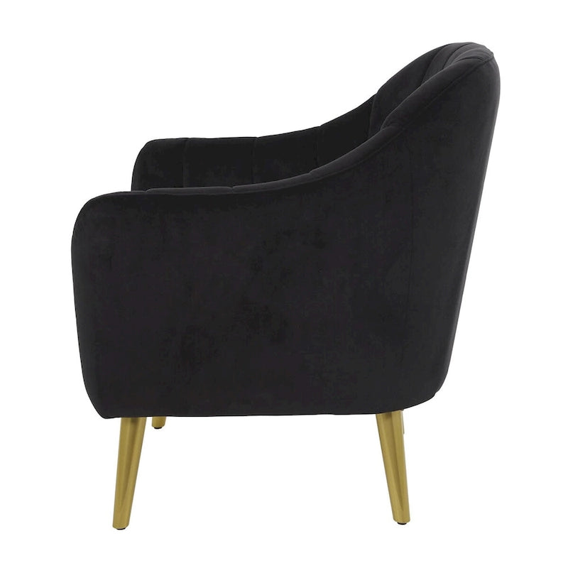 Polyester Living Room Accent Chair - Black, Blue, or Yellow - Roche River Decor
