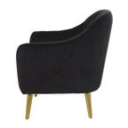 Polyester Living Room Accent Chair - Black, Blue, or Yellow - Roche River Decor