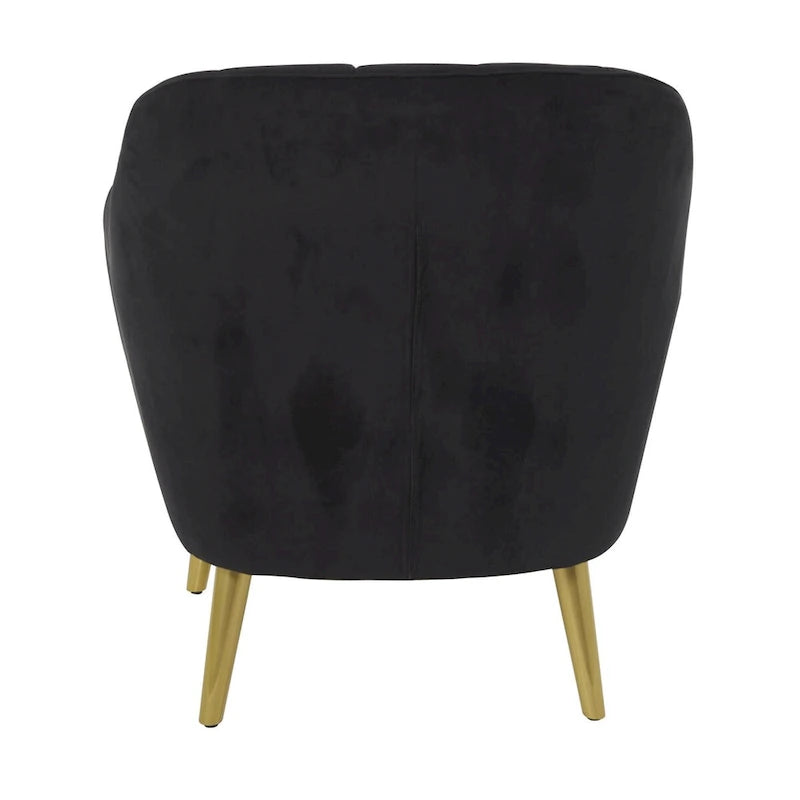 Polyester Living Room Accent Chair - Black, Blue, or Yellow - Roche River Decor