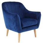 Polyester Living Room Accent Chair - Black, Blue, or Yellow - Roche River Decor