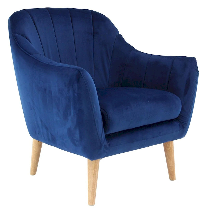 Polyester Living Room Accent Chair - Black, Blue, or Yellow - Roche River Decor