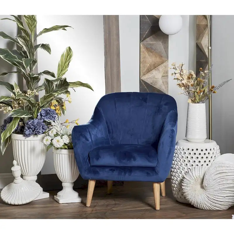 Polyester Living Room Accent Chair - Black, Blue, or Yellow - Roche River Decor
