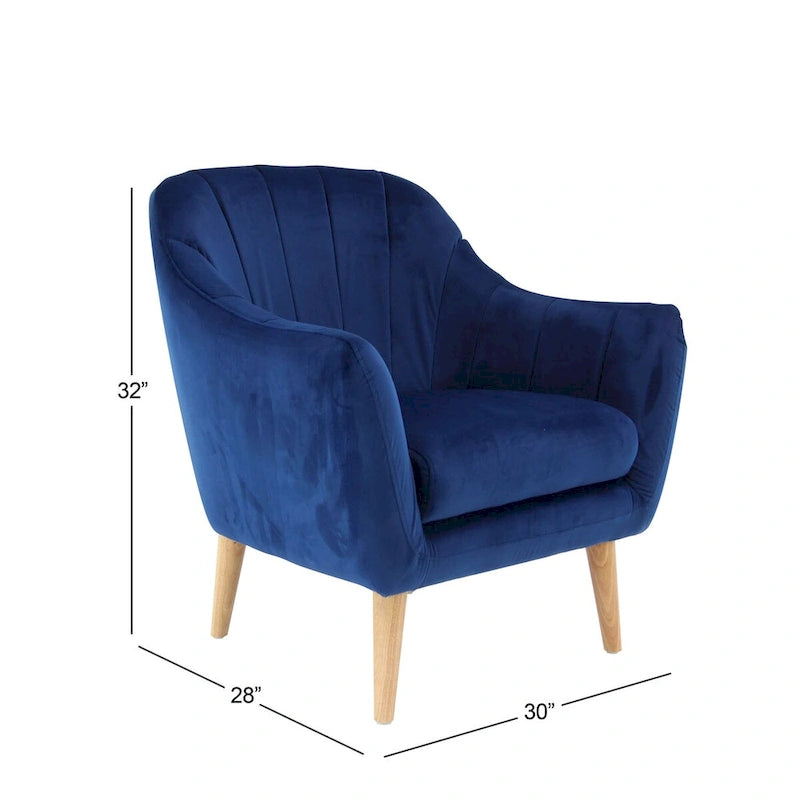 Polyester Living Room Accent Chair - Black, Blue, or Yellow - Roche River Decor