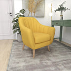Polyester Living Room Accent Chair - Black, Blue, or Yellow - Roche River Decor