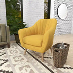 Polyester Living Room Accent Chair - Black, Blue, or Yellow - Roche River Decor