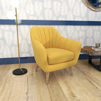Polyester Living Room Accent Chair - Black, Blue, or Yellow - Roche River Decor