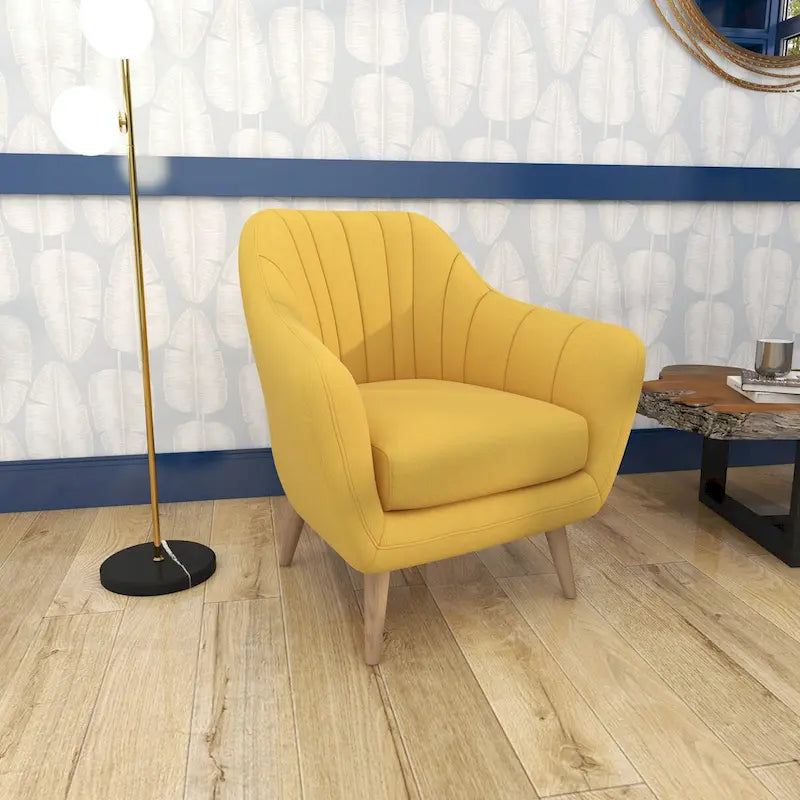 Polyester Living Room Accent Chair - Black, Blue, or Yellow - Roche River Decor