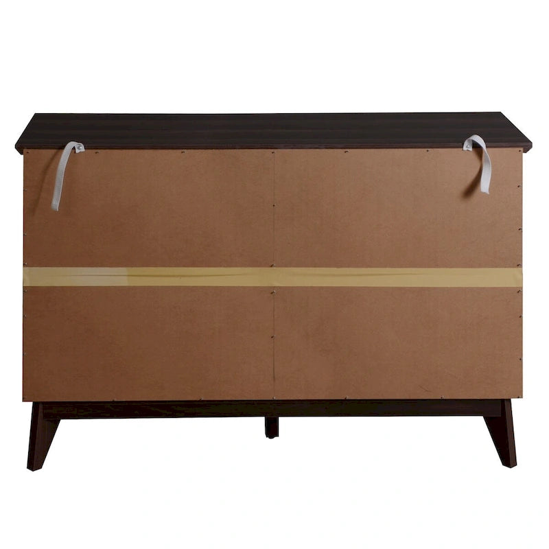 6-Drawer Double Dresser with Wide Drawers,White Dresser for Bedroom, Wood Storage Chest of Drawers for Living Room Hallway