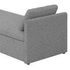 Modern Upholstered Chaise Lounger Daybed with Pillows Small Single Daybed,No Mattress Needed,Linen Fabric