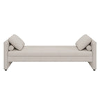 Modern Upholstered Chaise Lounger Daybed with Pillows Small Single Daybed,No Mattress Needed,Linen Fabric