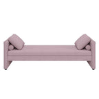 Modern Upholstered Chaise Lounger Daybed with Pillows Small Single Daybed,No Mattress Needed,Linen Fabric