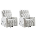 Darrell Modern Lift Assist Massage and Heating Power Recliner with Charing and Soild Wood Tray Set of 2by HULALA HOME