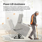 Darrell Modern Lift Assist Massage and Heating Power Recliner with Charing and Soild Wood Tray Set of 2by HULALA HOME
