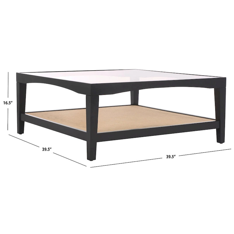 SAFAVIEH Couture Nicolella Square Glass Coffee Table - 40W x 40D x 17H