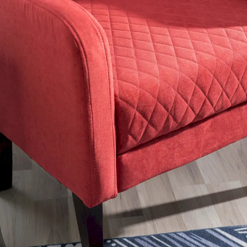 Hulin Velvet Upholstered High Wingback Accent Chair
